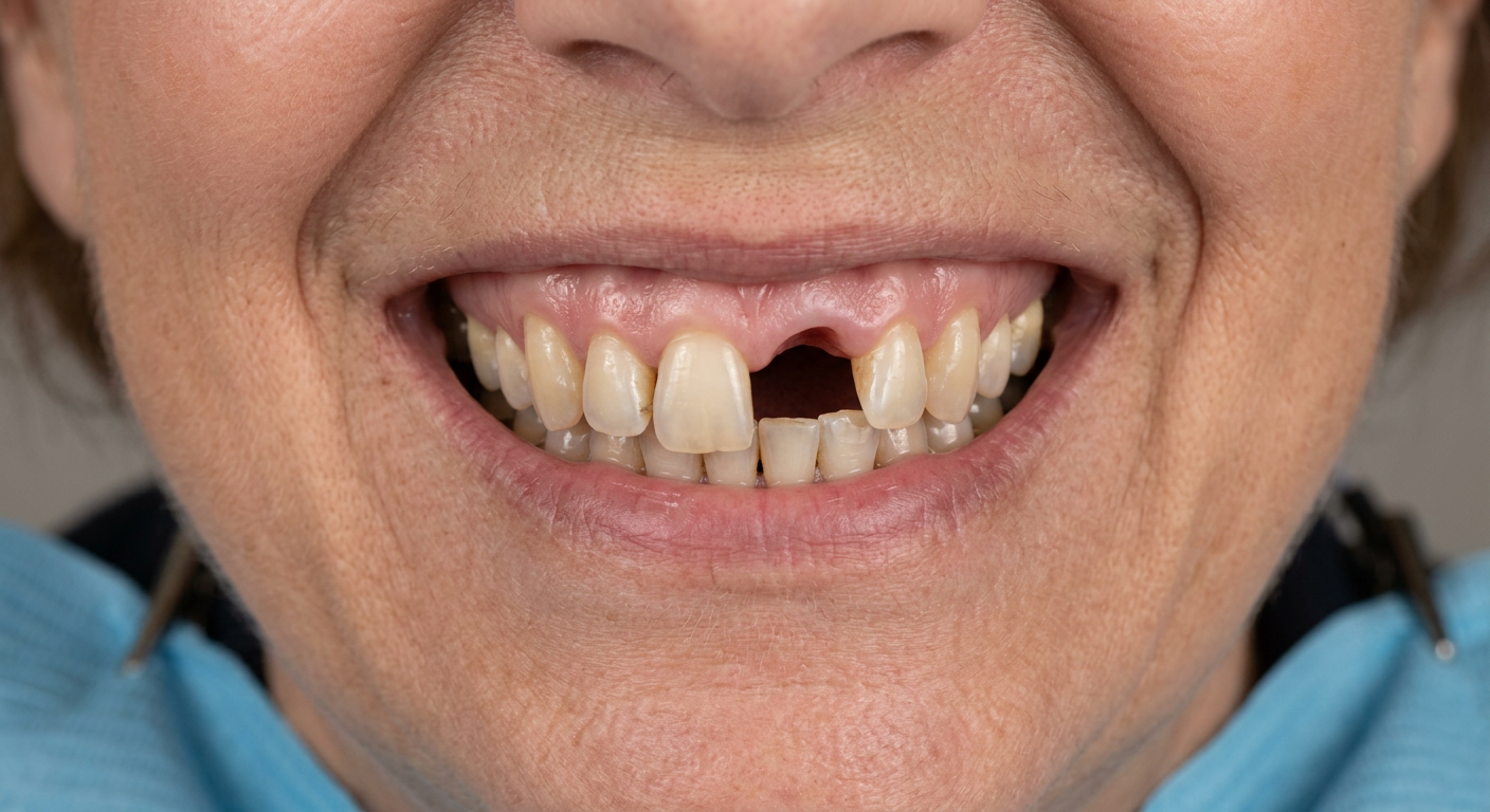 Before Single dental implant