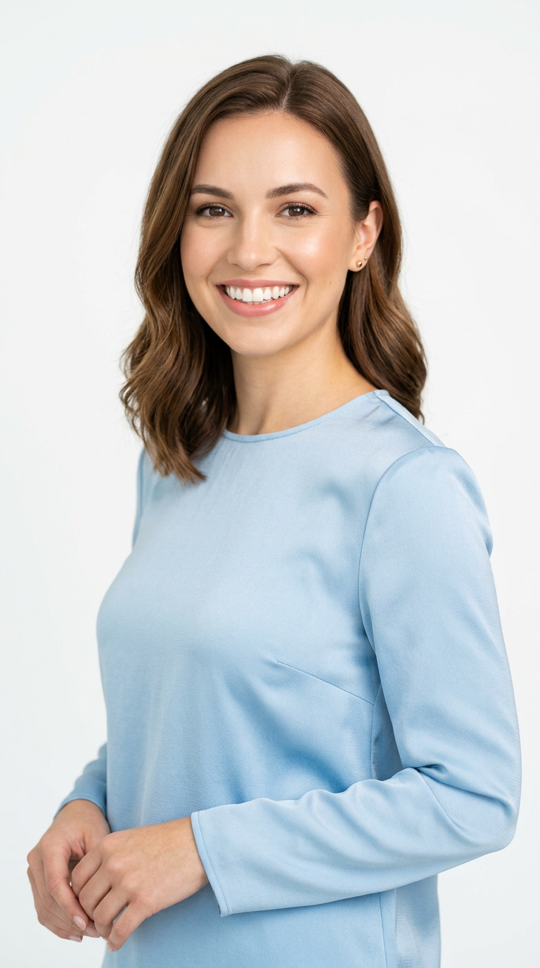 Young professional woman with a bright even smile